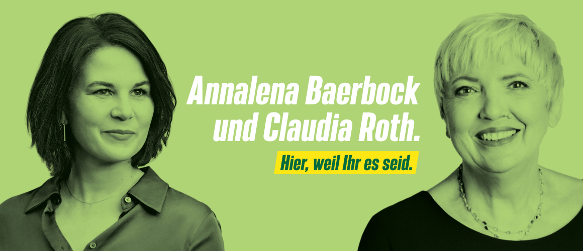 Annalena Baerbock und Claudia Roth